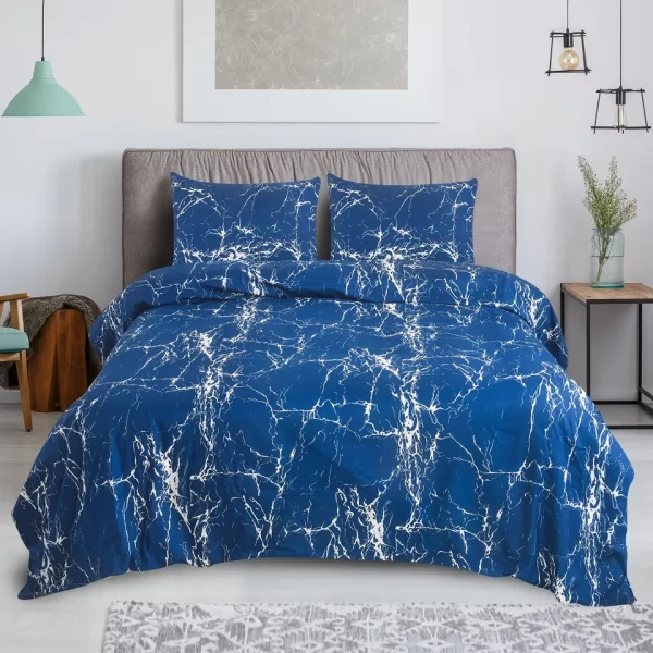 Duvet Cover Bedding Set with Fitted Sheet & Pillowcases – Available in 5 Colours